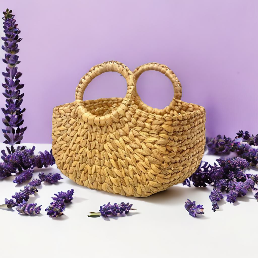 Boho Straw Basket