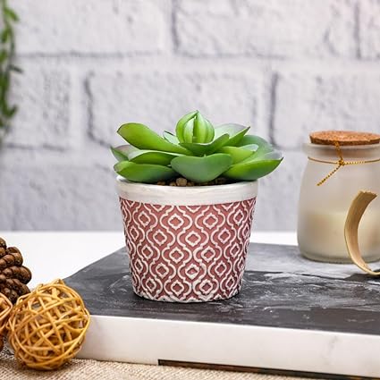 Artificial Succulent Plant in a Ceramic Pot