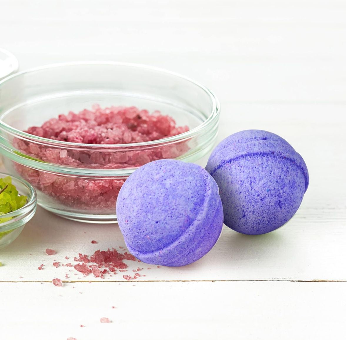 purple bath bombs