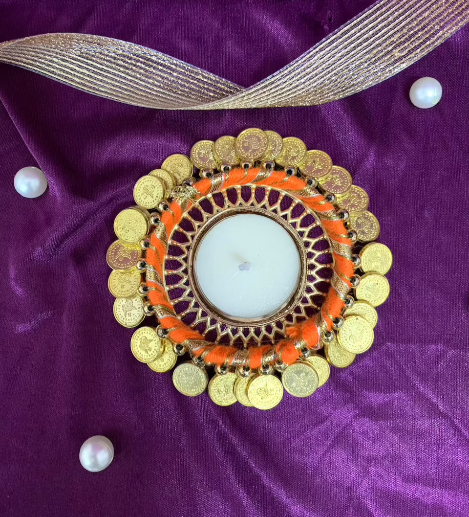 Traditional Coins Candle Holder