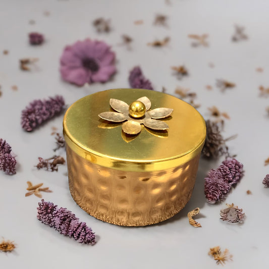 Copper Metal Flower Tin