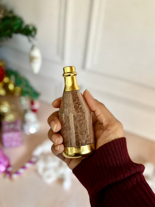 Hot Chocolate in Champagne Bottle