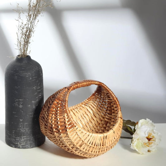 Moon Wicker Basket